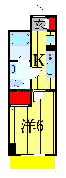レジディア西船橋(1K/3階)の間取り写真