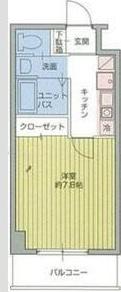 ハーバーハウス大阪(1K/4階)の間取り写真