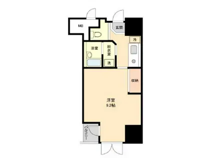 イーストン榴岡(1K/5階)の間取り写真