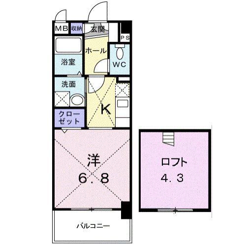 アルドーレ(1K/5階)の間取り写真