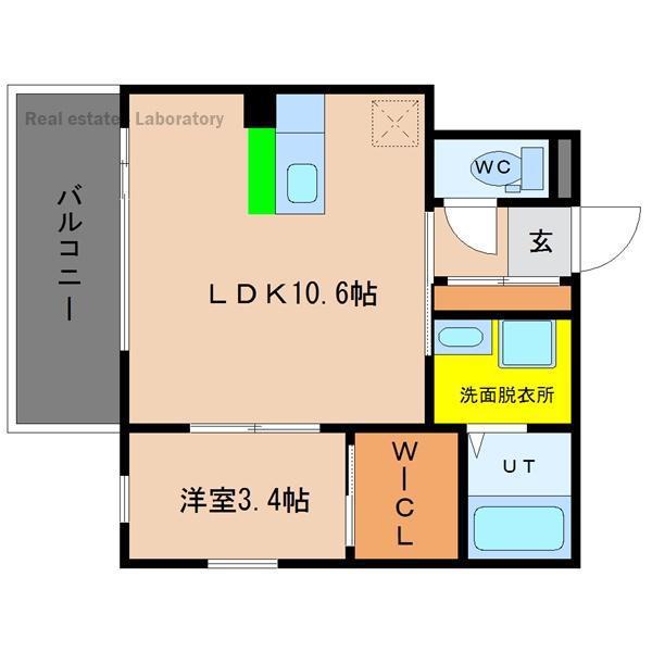 ALTE MEISTER 谷川(1LDK/4階)の間取り写真