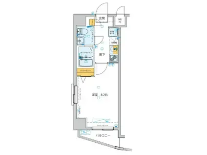 ジェノヴィア石神井台グリーンヴェール(1K/2階)の間取り写真