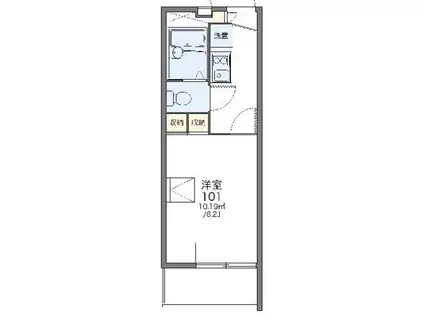 レオパレスビバ上板橋(1K/1階)の間取り写真