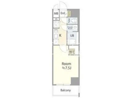 エスリード上前津LIVIA(1K/4階)の間取り写真