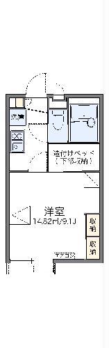 レオパレスグリーンハイツ(1K/2階)の間取り写真