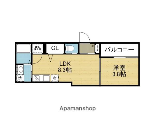ネオシオン(1LDK/2階)の間取り写真