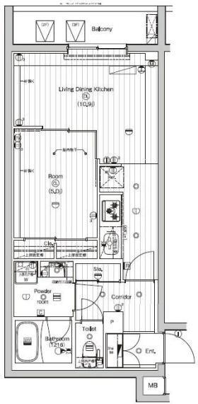 PREMIUMCUBE東高円寺DEUX(1LDK/2階)の間取り写真