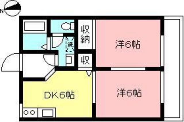 クレセントマンション太田(2DK/3階)の間取り写真