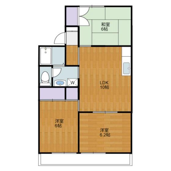 グリーンズパレス(3LDK/1階)の間取り写真
