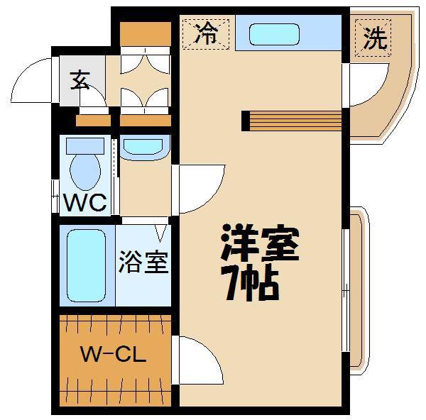 パルメゾン壱番館(1K/1階)の間取り写真