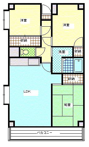 パールシティ本郷台(3LDK/5階)の間取り写真