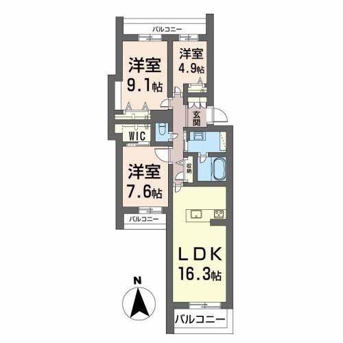 表参道グレイスK(3LDK/2階)の間取り写真