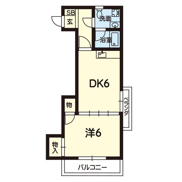 コラージュ福山(1DK/3階)の間取り写真