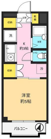 リバティヒルズ(1K/3階)の間取り写真