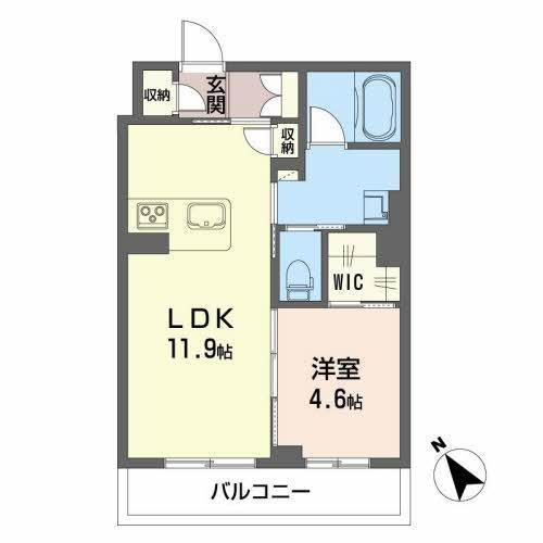 CITYPLAZA大手門(1LDK/2階)の間取り写真