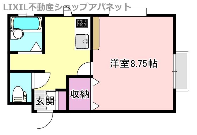 マイアナ(1K/1階)の間取り写真