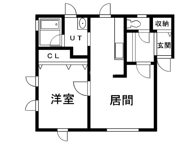 ソレイユN(1LDK/2階)の間取り写真