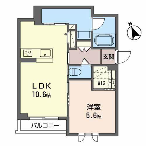 CANOPUS(1LDK/1階)の間取り写真