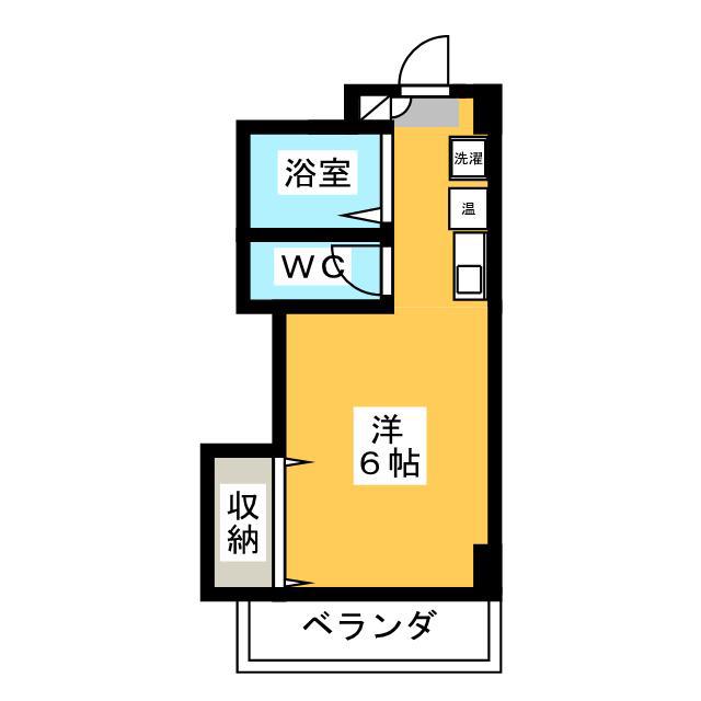 石坂ゼフィール(ワンルーム/3階)の間取り写真