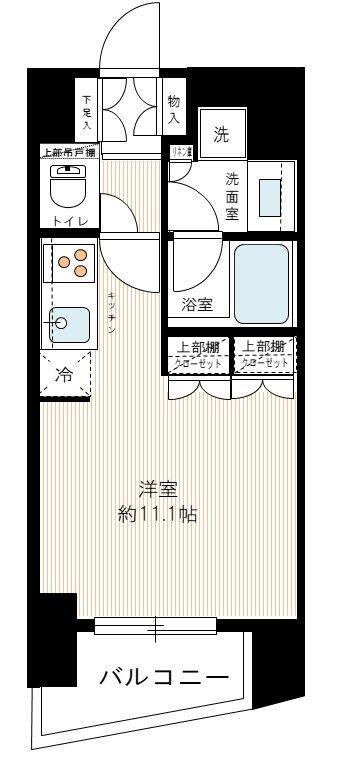 ダイナシティ高円寺(ワンルーム/6階)の間取り写真