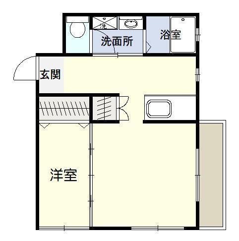 MT恒久ビル(1LDK/2階)の間取り写真