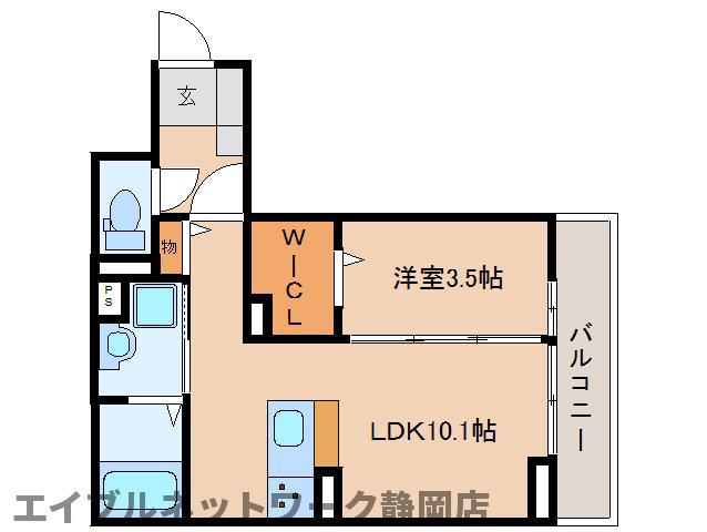 ブルーム(1LDK/3階)の間取り写真