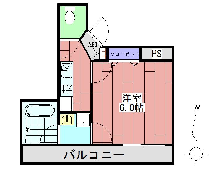 サンサーラ川口(1K/3階)の間取り写真