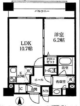 S-RESIDENCE押上パークサイド(1LDK/5階)の間取り写真