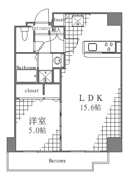 COMFORT RESIDENCE NIPPORIコンフォートレジデ(1LDK/6階)の間取り写真