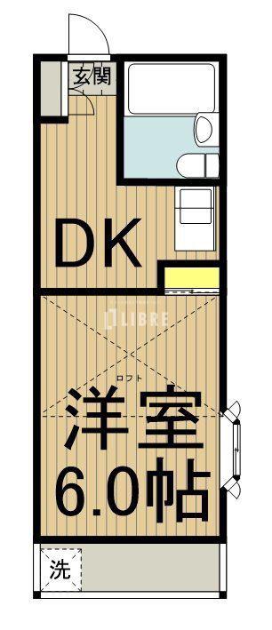 雅17ワイズ(1DK/2階)の間取り写真