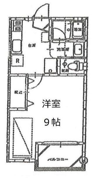 セントハウス(1K/1階)の間取り写真