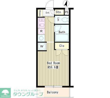 フレアーN(1K/2階)の間取り写真