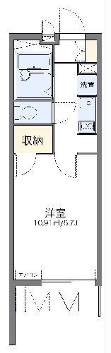 レオパレスエスペランサ(1K/2階)の間取り写真