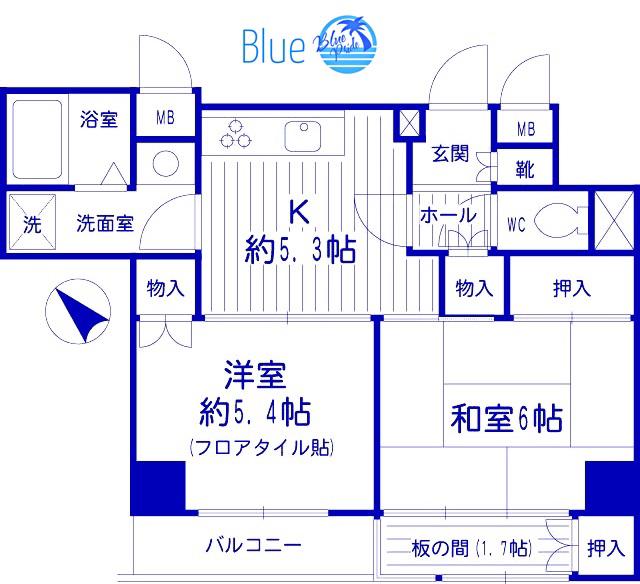 アイビー大和(2K/2階)の間取り写真