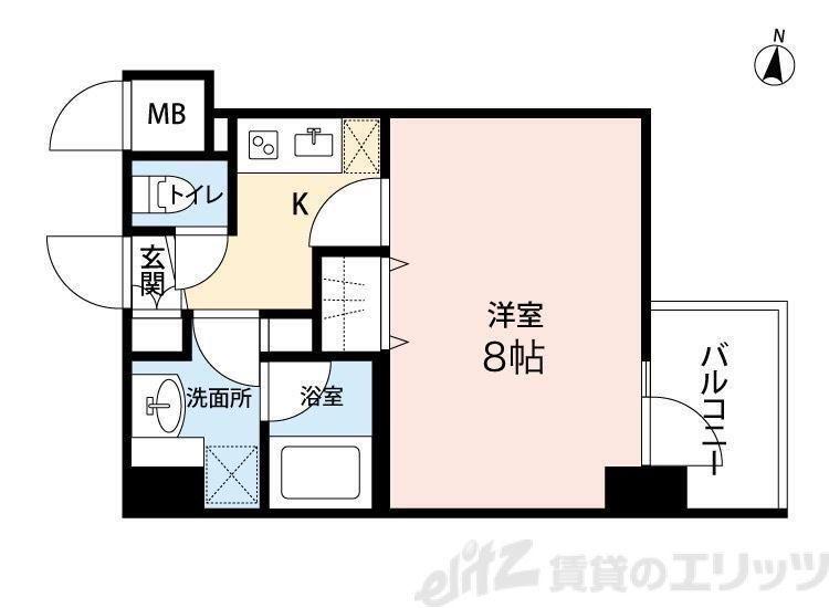 アビタ住吉(1K/7階)の間取り写真