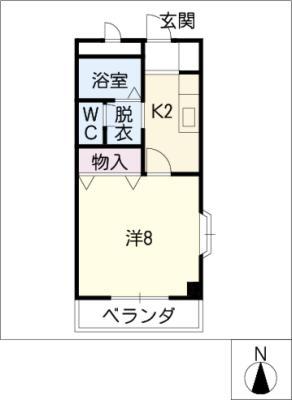 KSAMENITY(1K/1階)の間取り写真