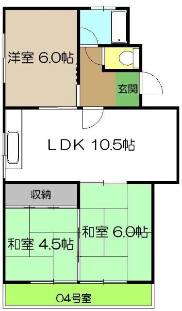 第2あざみハイツ(3LDK/4階)の間取り写真