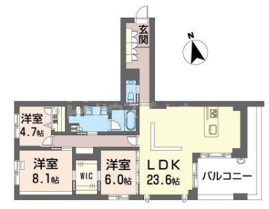 クレスティーク(3LDK/2階)の間取り写真