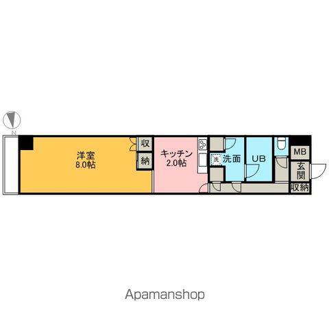 レジディア目白(ワンルーム/6階)の間取り写真