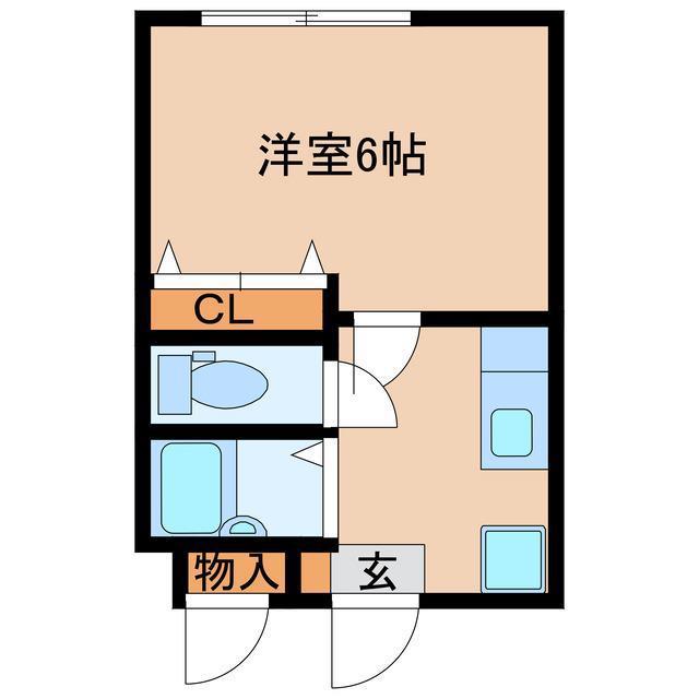 メゾンラモナド(1K/2階)の間取り写真