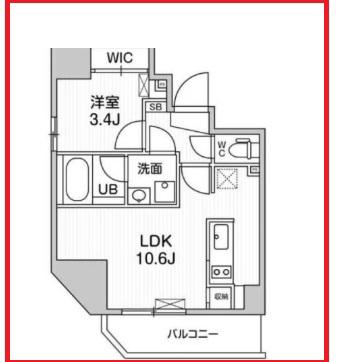 エスレジデンス入谷アレシア(1LDK/2階)の間取り写真