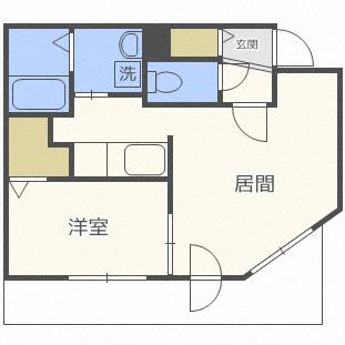 ルナポーザ(1LDK/1階)の間取り写真