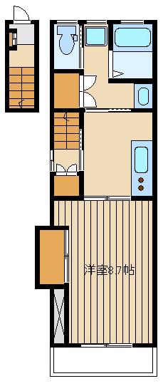 COMFORT-T(1K/2階)の間取り写真