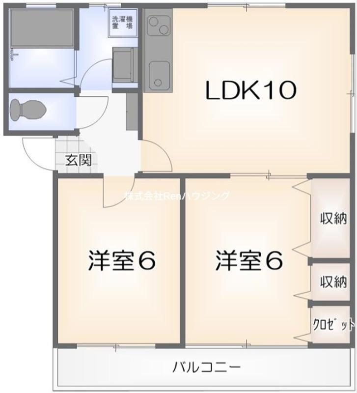 ロイヤルハイツプラナ(2LDK/2階)の間取り写真