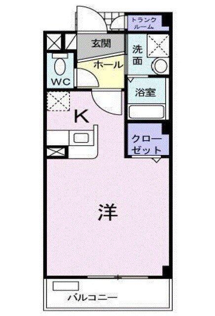 グレイス(ワンルーム/2階)の間取り写真