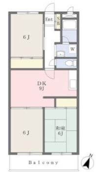 シック宝町(3DK/3階)の間取り写真