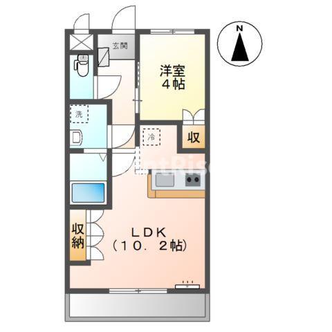 グリーンティアラ(1LDK/2階)の間取り写真