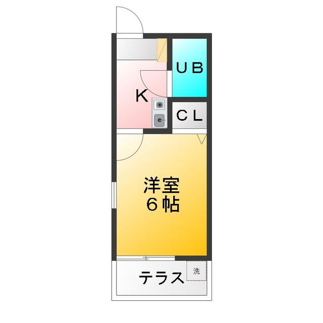 コーポ清水(1K/1階)の間取り写真