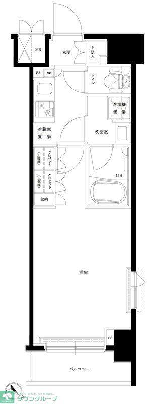 ルーブル住吉弐番館(1K/6階)の間取り写真
