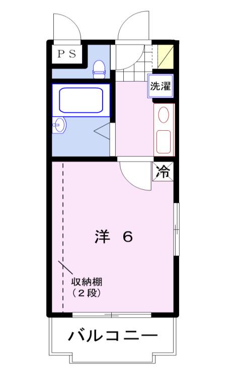 シャトー姫路(1K/4階)の間取り写真